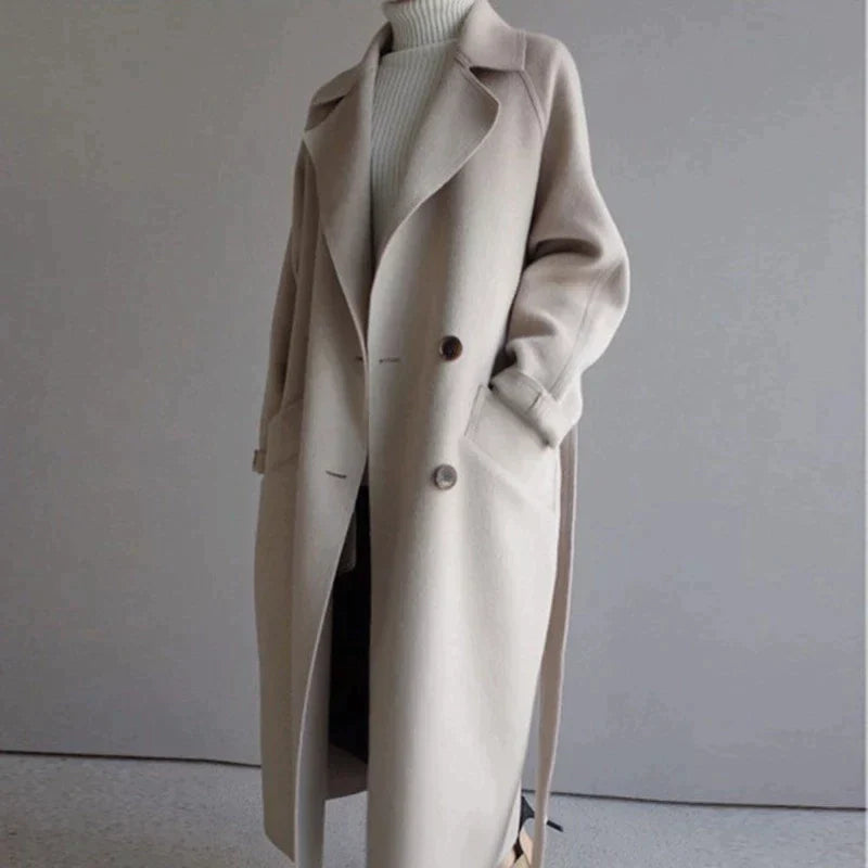 Oversize Women's Coat Belt Slim