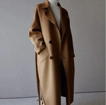 Women's Classic Slim-Fit Winter Coat with Belt