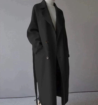 Women's Classic Slim-Fit Winter Coat with Belt