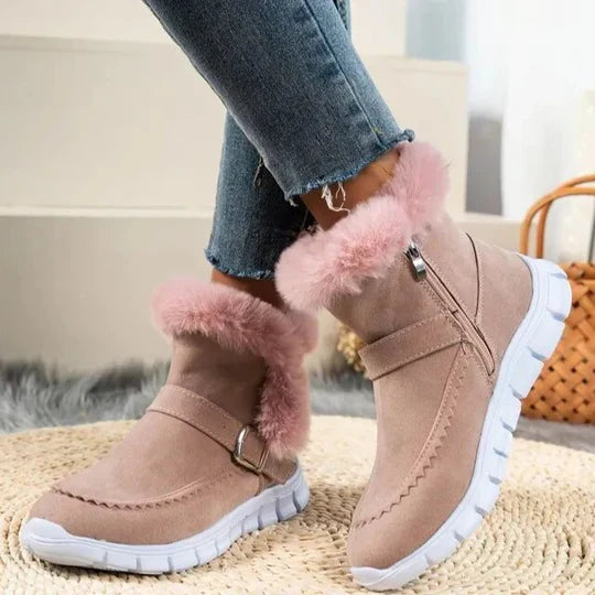 Comfortable Plush Suede Ankle Boots