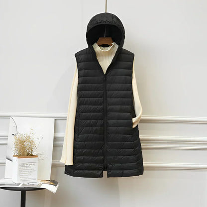 Elegant Sleeveless Long Coat