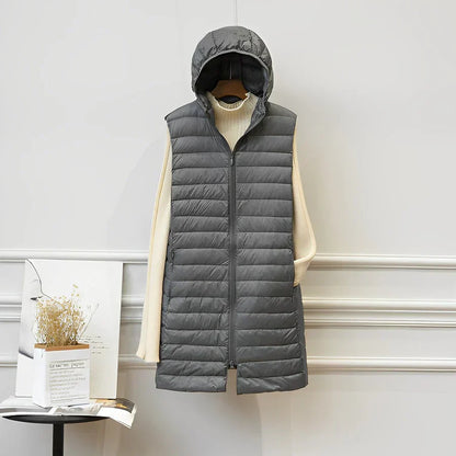Elegant Sleeveless Long Coat