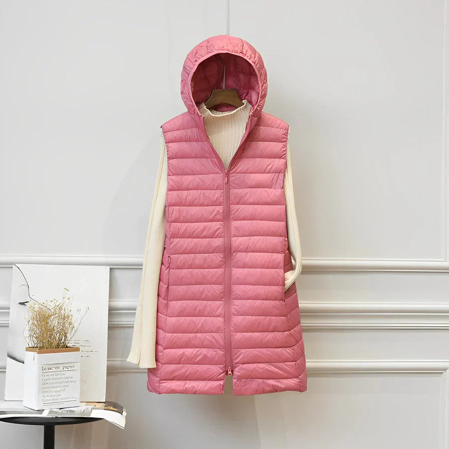 Elegant Sleeveless Long Coat