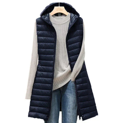 Elegant Sleeveless Long Coat