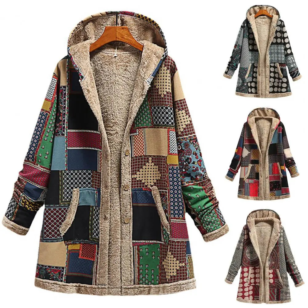 Dicke Kaschmirjacke Mit Bedruckung - IdealeKleiden