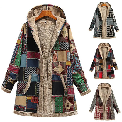 Dicke Kaschmirjacke Mit Bedruckung - IdealeKleiden
