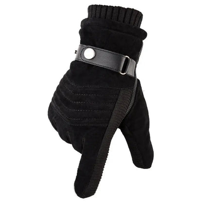 Warm Men's Gloves Fur Lined Touchscreen