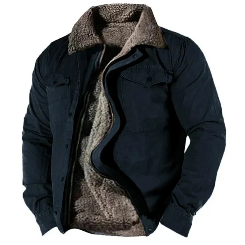 Men's Winter Jacket Warm Fleece Coat