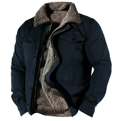 Men's Winter Jacket Warm Fleece Coat