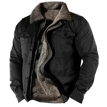 Men's Winter Jacket Warm Fleece Coat