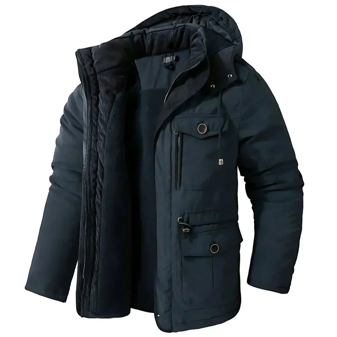 Men's Winter Coat Warm Hooded Fleece