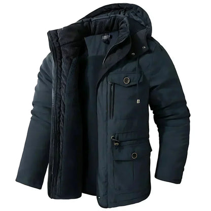Men's Winter Coat Warm Hooded Fleece