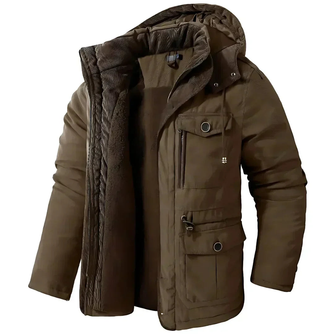 Men's Winter Coat Warm Hooded Fleece