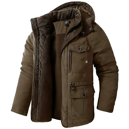 Men's Winter Coat Warm Hooded Fleece