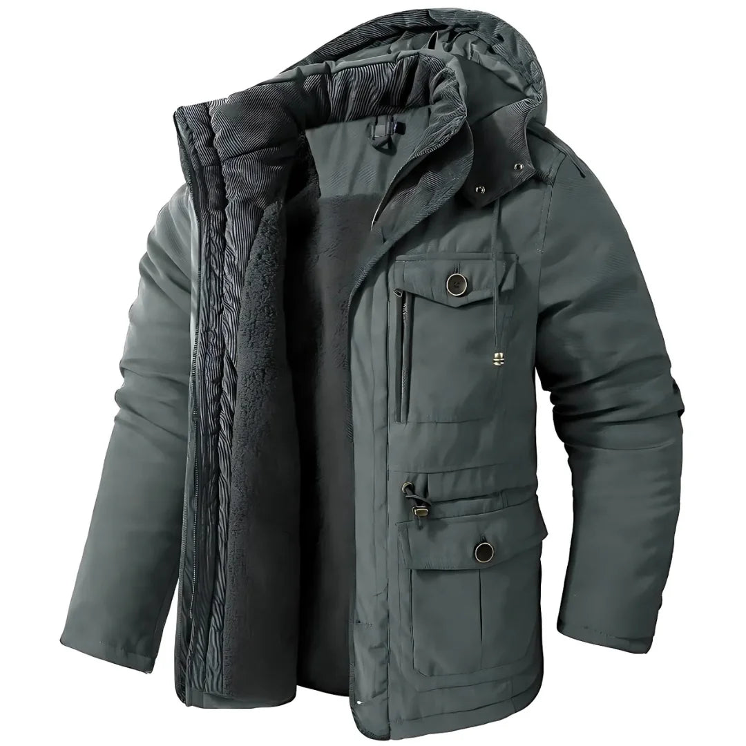 Men's Winter Coat Warm Hooded Fleece