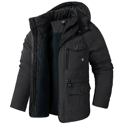 Men's Winter Coat Warm Hooded Fleece
