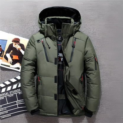 Men's Winter Jacket Warm Down Puffer Jacket Hooded