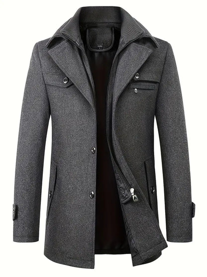 Men's Winter Jacket Zipper Insulation