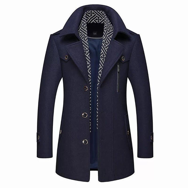 Men's Winter Coat Elegant Classic Wool
