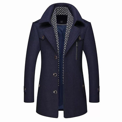 Men's Winter Coat Elegant Classic Wool