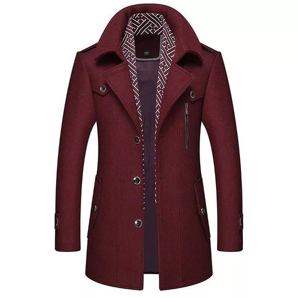 Men's Winter Coat Elegant Classic Wool