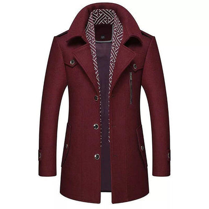 Men's Winter Coat Elegant Classic Wool