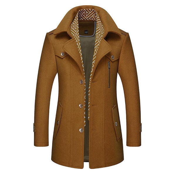 Men's Winter Coat Elegant Classic Wool