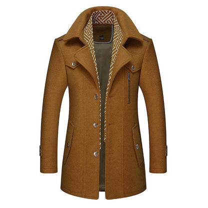 Men's Winter Coat Elegant Classic Wool