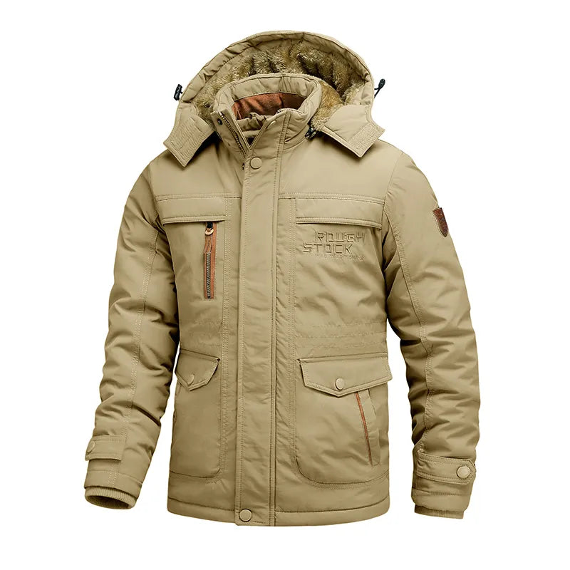 Men's Winter Parka Fleece Lined Hood