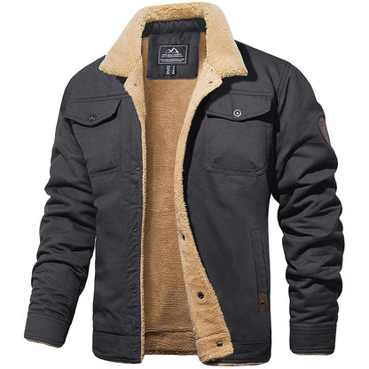 Men's Winter Bomber Jacket Sherpa Lined