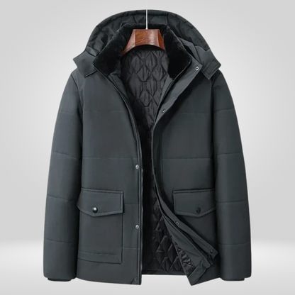 Men's Winter Parka Warm Insulated Hooded