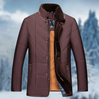 Men's Lightweight Down Stand-Up Collar Winter Jacket