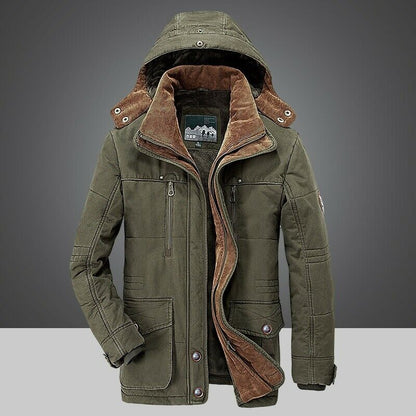 Men's Lined Winter Parka with Hood