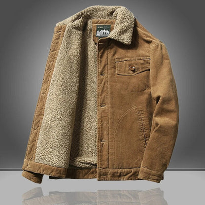 Men's Corduroy Jacket Warm Fleece Lining