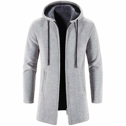 Herren Winterjacke Kapuze Reißverschluss Midlength - IdealeKleiden