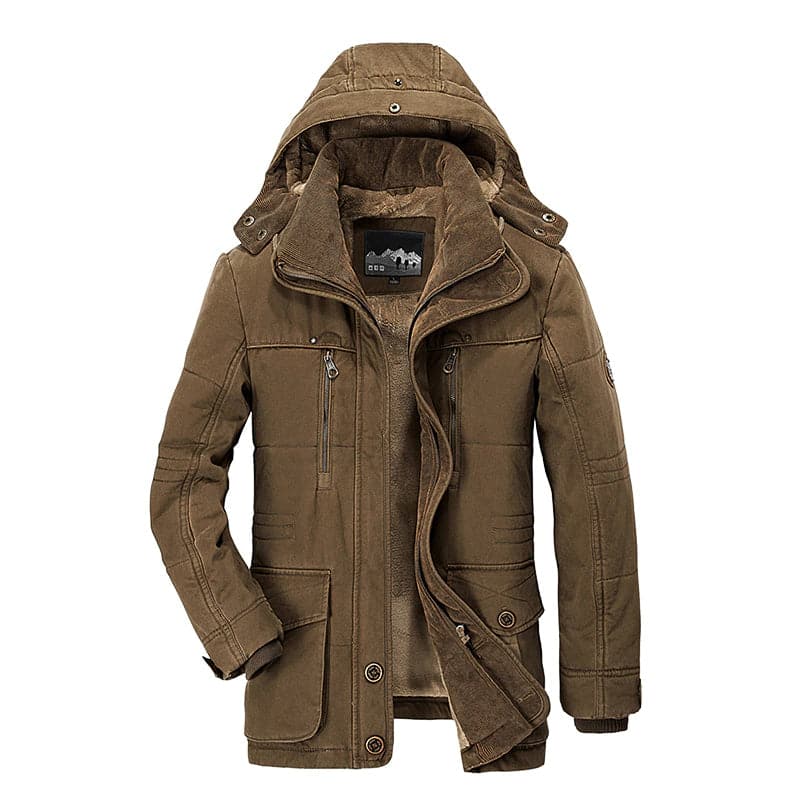 Men's Winter Jacket Hooded Fleece Insulated