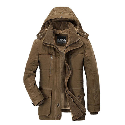 Men's Winter Jacket Hooded Fleece Insulated