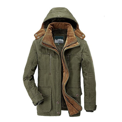 Men's Winter Jacket Hooded Fleece Insulated
