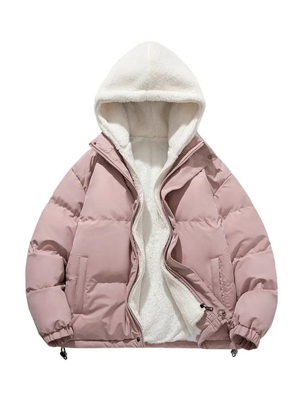 Women's Winter Jacket Warm Sherpa Lining Hooded