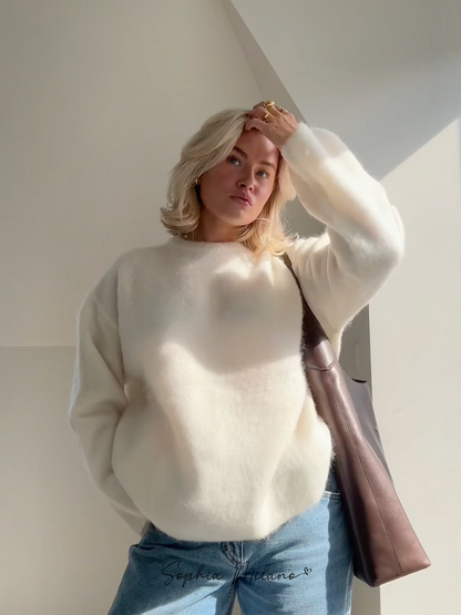 Women's Plus Size Long Sleeve Crew Neck Sweater