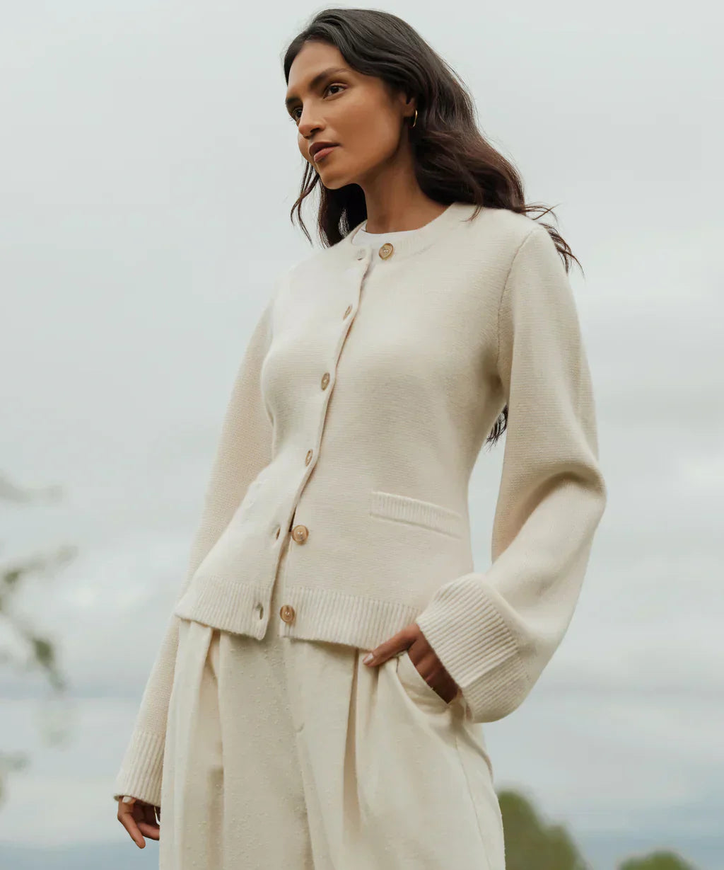 Damen Wollweste Elegantes Design Knöpfe - IdealeKleiden