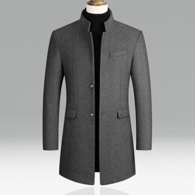 Herren Trenchcoat Elegent Klassisch Einreihig - IdealeKleiden