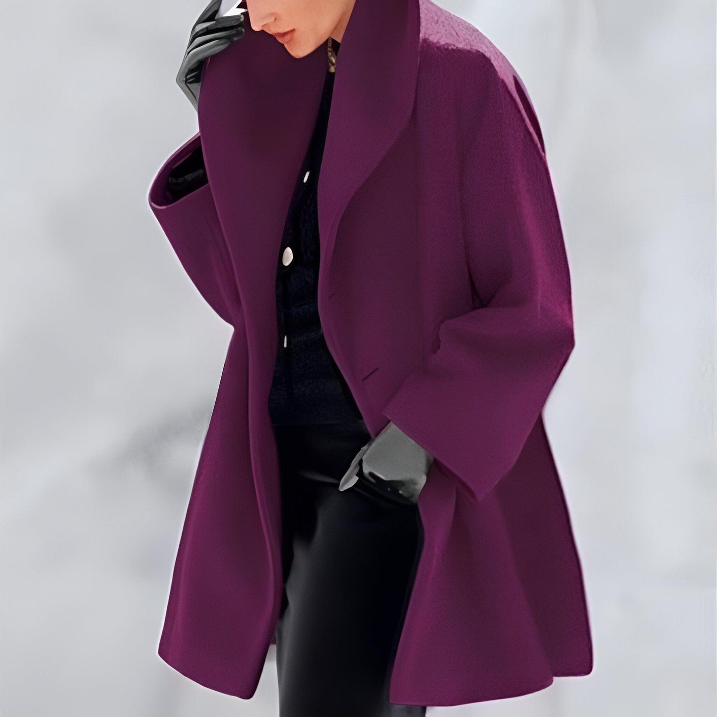 Elegant Women's Jacket - Long Warm Winter Coat