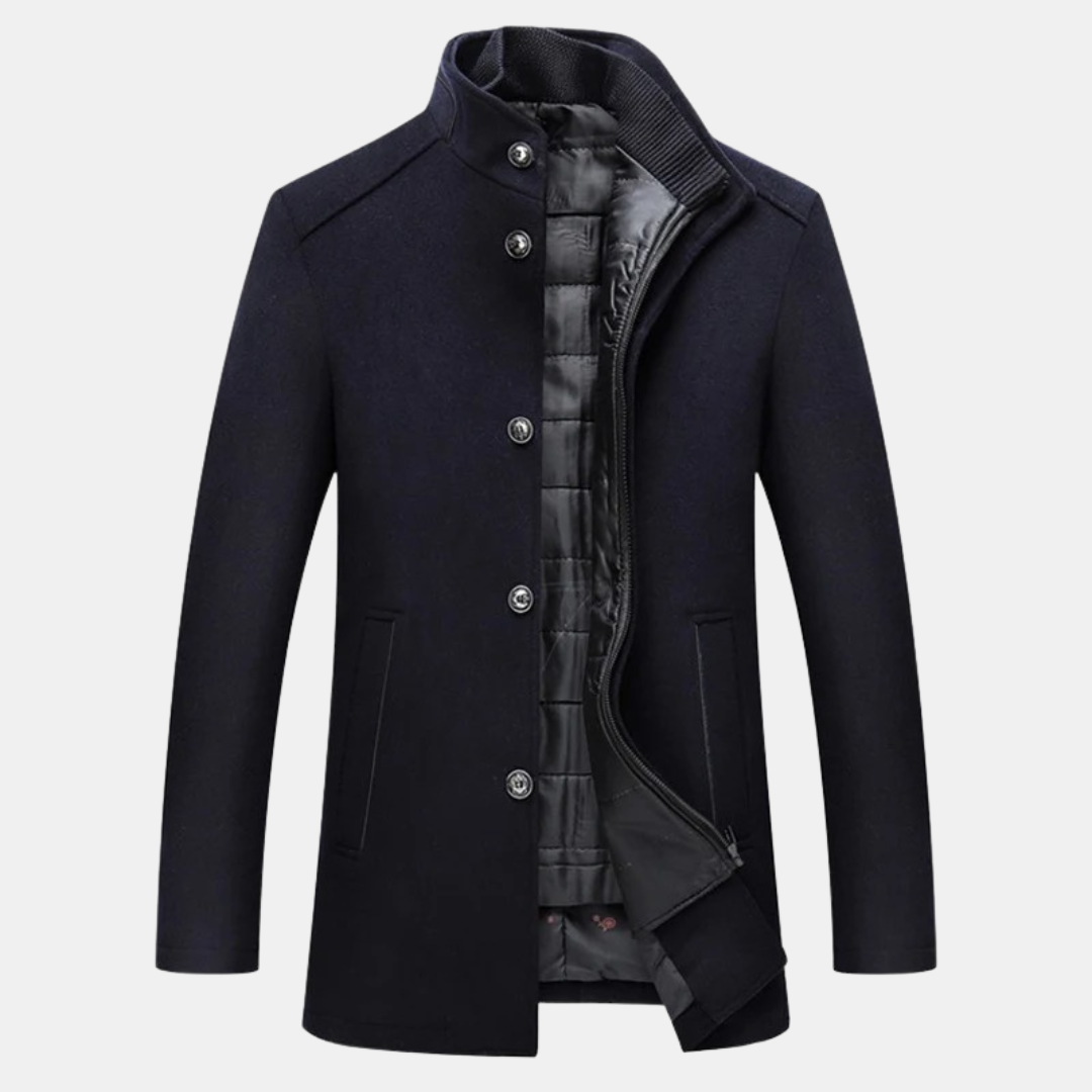 Warm winter jacket Stand-up collar Zipper