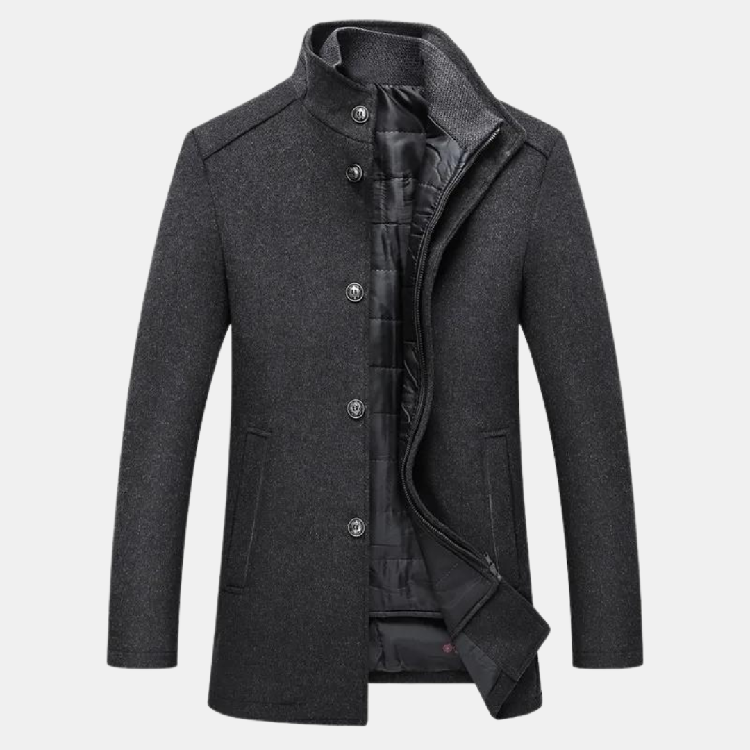 Warm winter jacket Stand-up collar Zipper