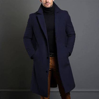 Men's Elegant Single-Breasted Winter Coat