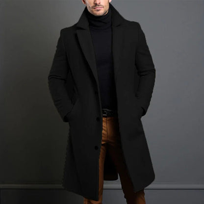 Men's Elegant Single-Breasted Winter Coat