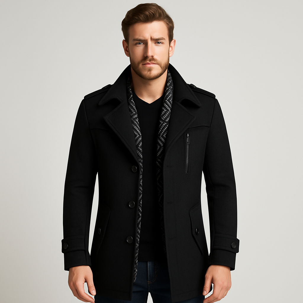 Men's Short Wool Winter Coat