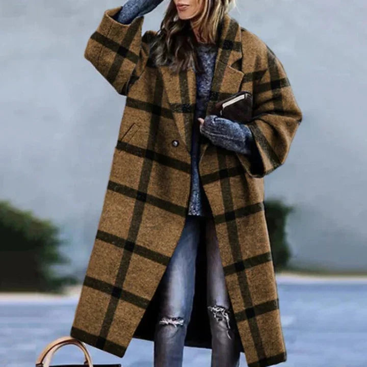 Oversized Women's Long Black Wool Winter Coat
