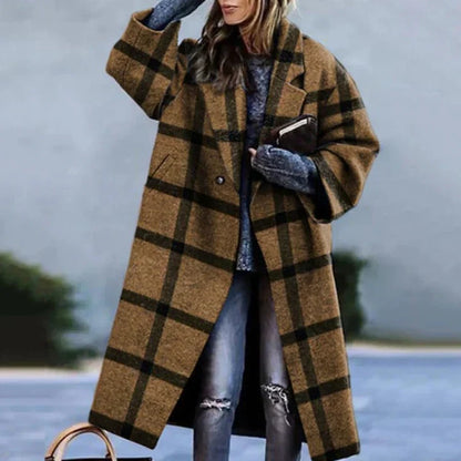 Oversized Women's Long Black Wool Winter Coat